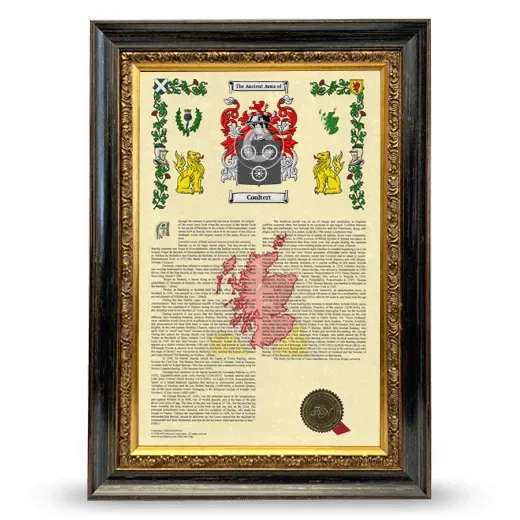 Coultert Armorial History Framed - Heirloom