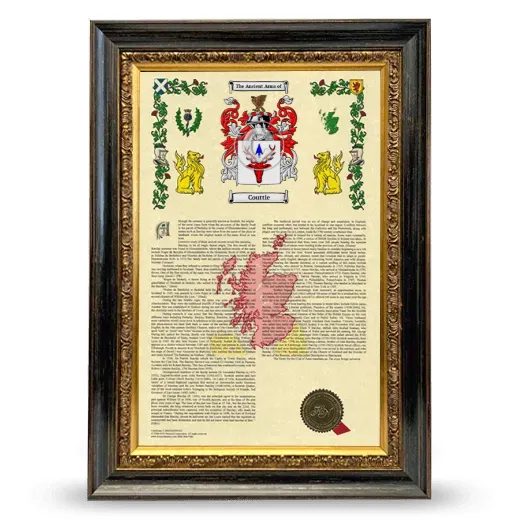 Couttie Armorial History Framed - Heirloom