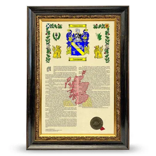 Crawmond Armorial History Framed - Heirloom