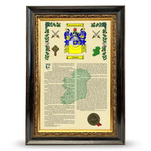 Cremers Armorial History Framed - Heirloom