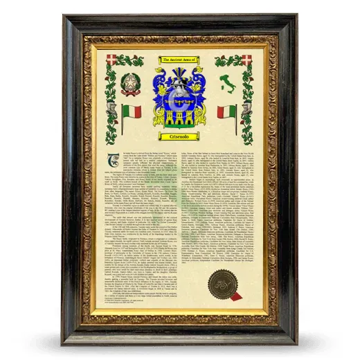 Criscuolo Armorial History Framed - Heirloom