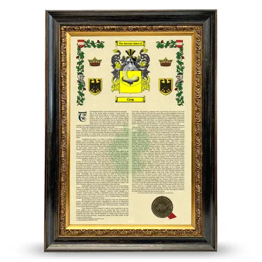 Crop Armorial History Framed - Heirloom