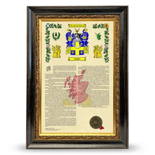 Crosier Armorial History Framed - Heirloom
