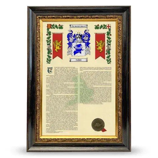 Cubitt Armorial History Framed - Heirloom