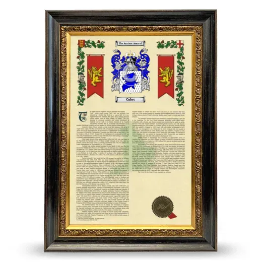 Cubyt Armorial History Framed - Heirloom