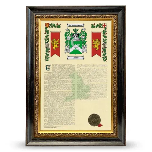 Cuckle Armorial History Framed - Heirloom