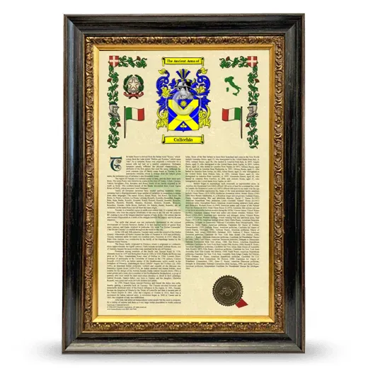 Culicchia Armorial History Framed - Heirloom