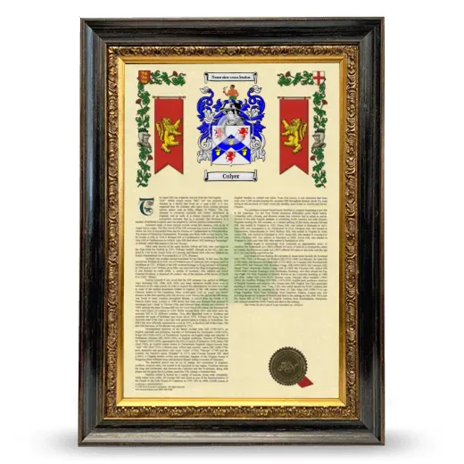 Culyer Armorial History Framed - Heirloom
