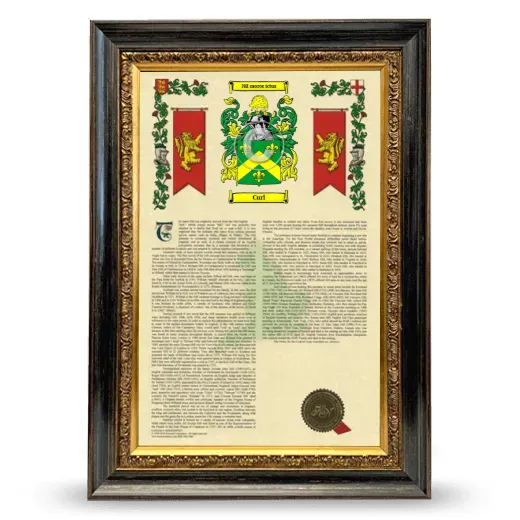 Curl Armorial History Framed - Heirloom