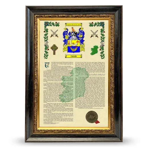Currah Armorial History Framed - Heirloom