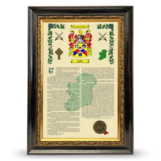 Cusker Armorial History Framed - Heirloom