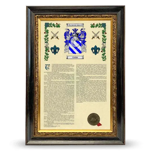 Cuvier Armorial History Framed - Heirloom