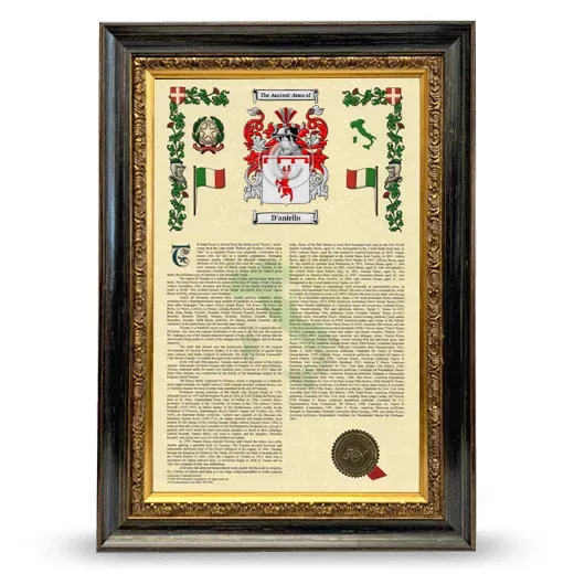D'aniello Armorial History Framed - Heirloom