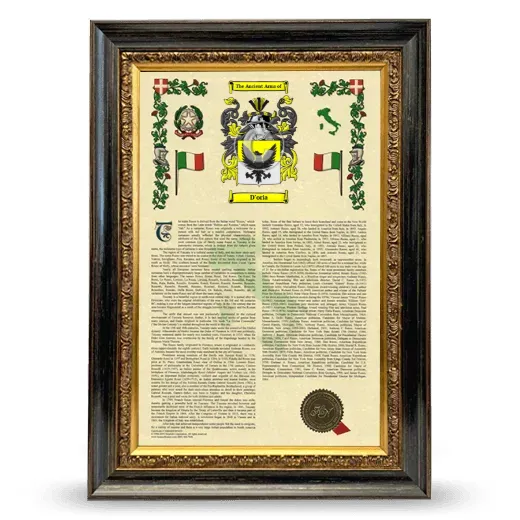 D'oria Armorial History Framed - Heirloom
