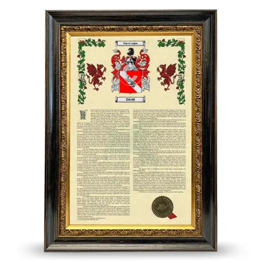 Dávid Armorial History Framed - Heirloom