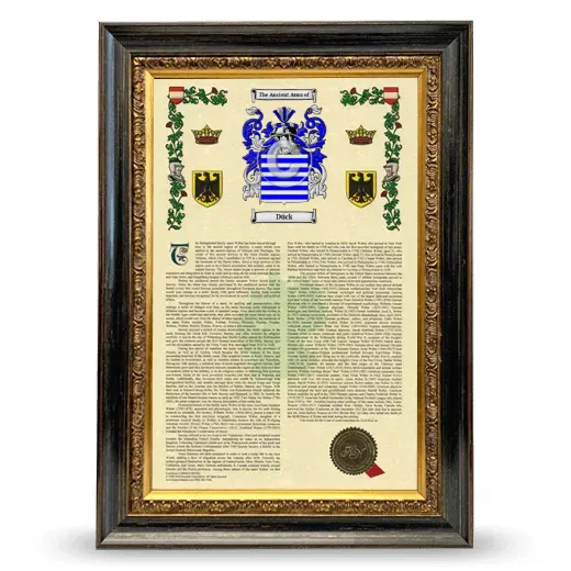 Dück Armorial History Framed - Heirloom