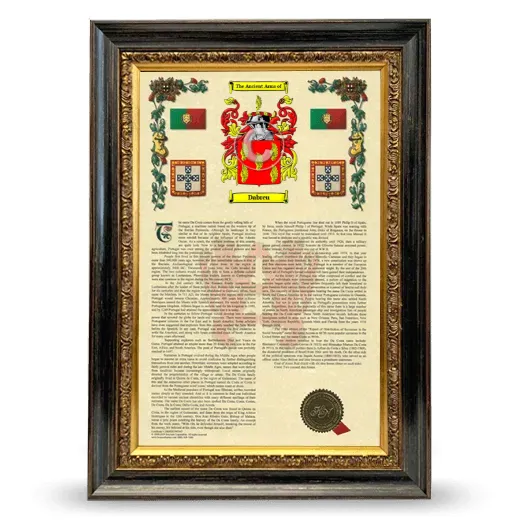 Dabreu Armorial History Framed - Heirloom