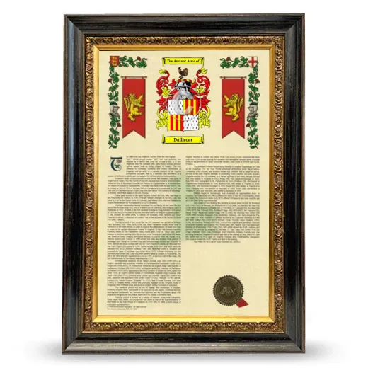 Dallicoat Armorial History Framed - Heirloom