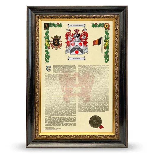 Damron Armorial History Framed - Heirloom