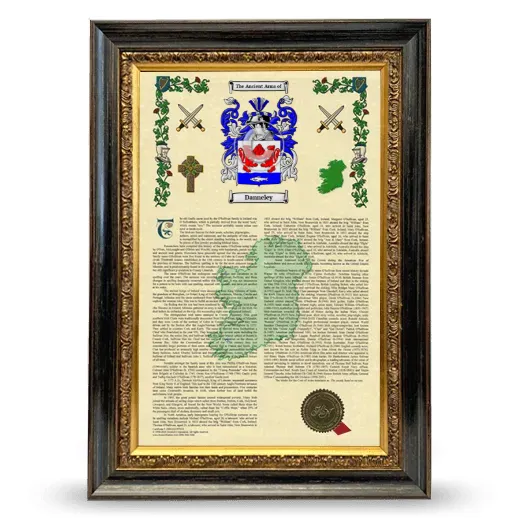 Danneley Armorial History Framed - Heirloom