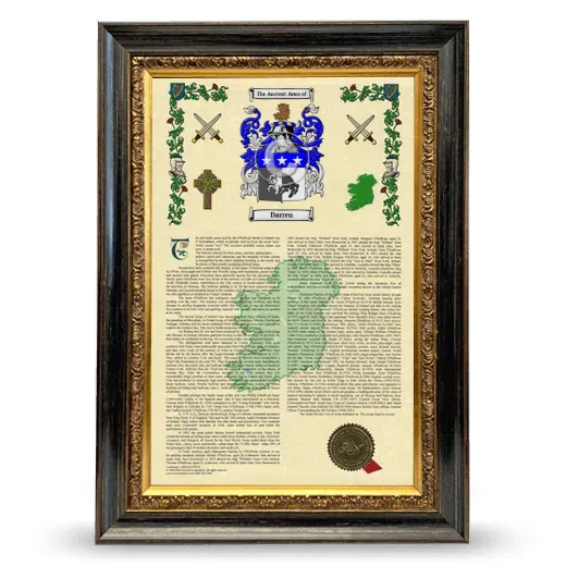 Darren Armorial History Framed - Heirloom
