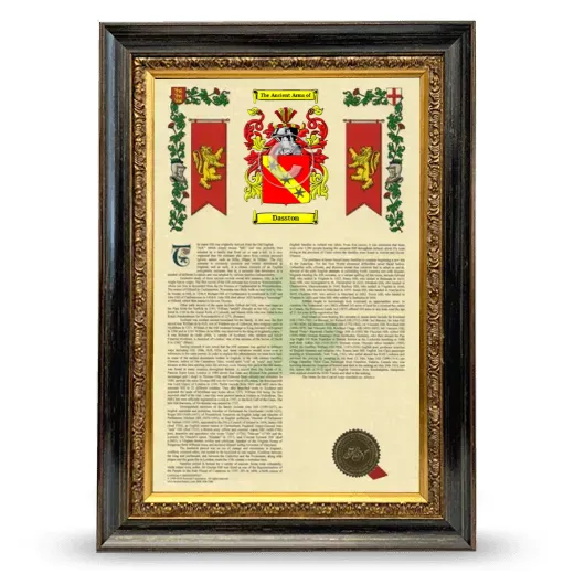 Dasston Armorial History Framed - Heirloom