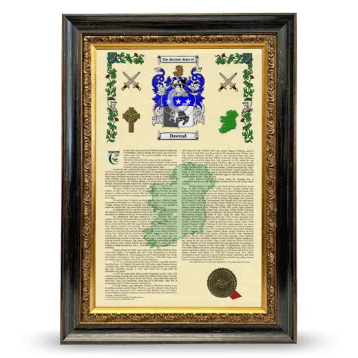 Dawend Armorial History Framed - Heirloom