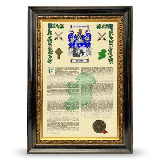 Dawent Armorial History Framed - Heirloom