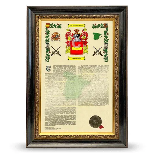 De arriola Armorial History Framed - Heirloom