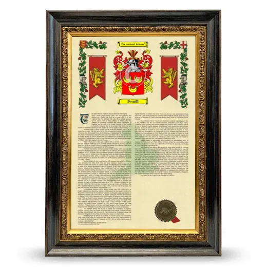 De mill Armorial History Framed - Heirloom