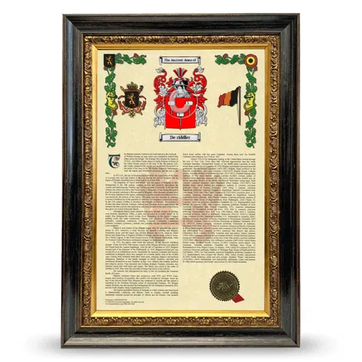De riddler Armorial History Framed - Heirloom