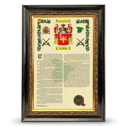 De-alarcon Armorial History Framed - Heirloom