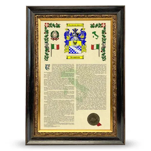 De-matteis Armorial History Framed - Heirloom