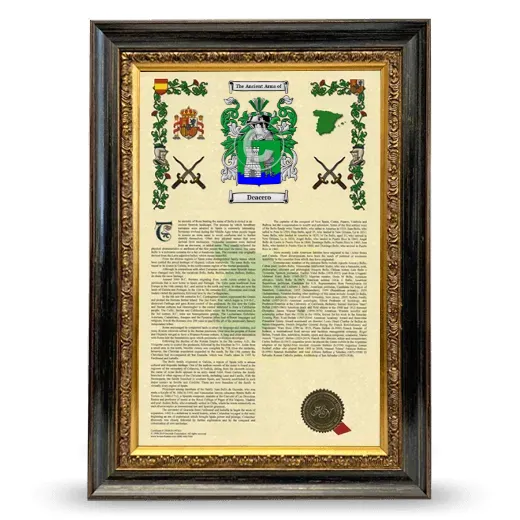 Deacero Armorial History Framed - Heirloom
