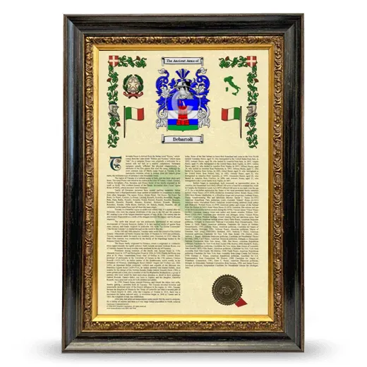 Debartoli Armorial History Framed - Heirloom