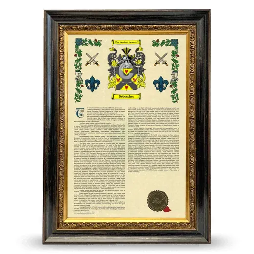Deboucher Armorial History Framed - Heirloom