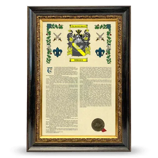 Delatorcy Armorial History Framed - Heirloom