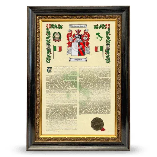 Deporto Armorial History Framed - Heirloom