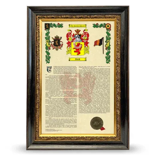 Dieck Armorial History Framed - Heirloom