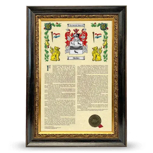 Dierkes Armorial History Framed - Heirloom