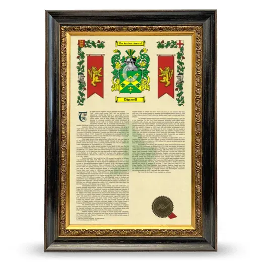 Digswell Armorial History Framed - Heirloom