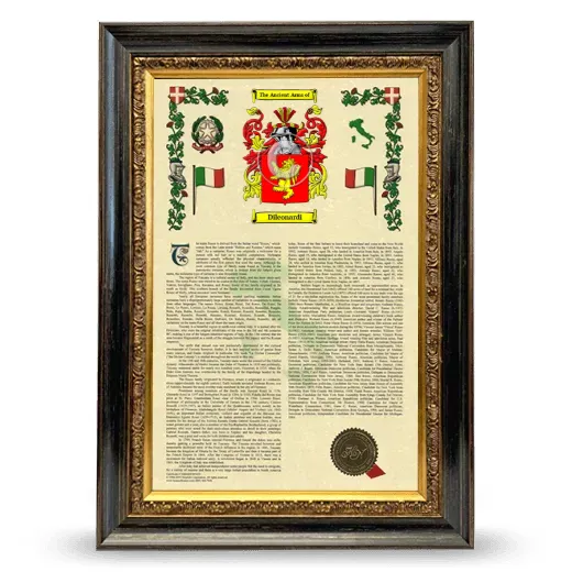 Dileonardi Armorial History Framed - Heirloom