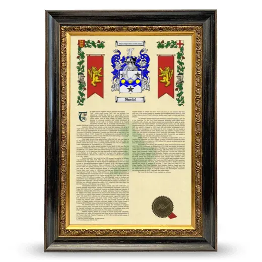 Dinsdal Armorial History Framed - Heirloom