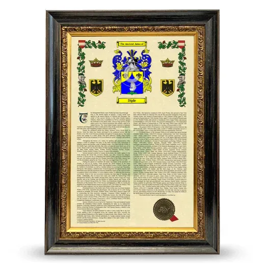 Diple Armorial History Framed - Heirloom