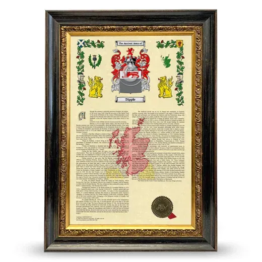 Dipple Armorial History Framed - Heirloom