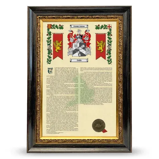 Dobb Armorial History Framed - Heirloom