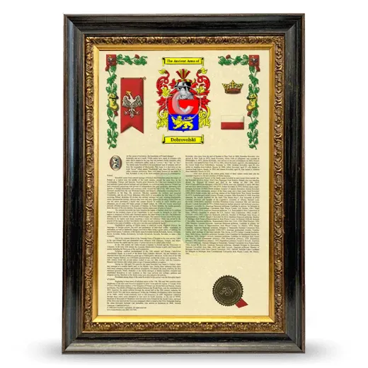 Dobrovolski Armorial History Framed - Heirloom
