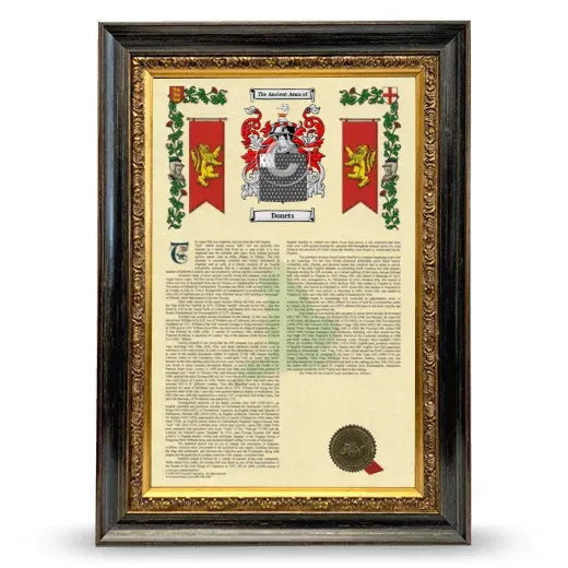 Donets Armorial History Framed - Heirloom
