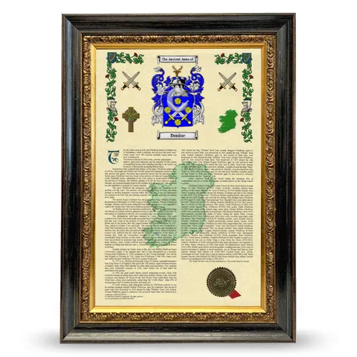 Donine Armorial History Framed - Heirloom
