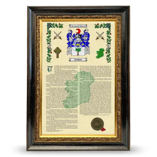 Doolane Armorial History Framed - Heirloom